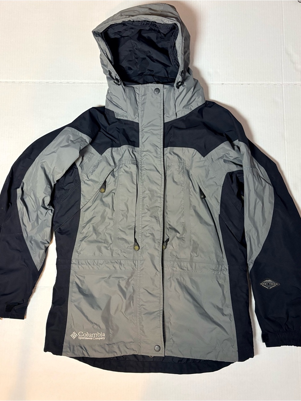 Columbia Titanium Women’s M Gray Black Tech Interchange Jacket Y2K Gorpcore